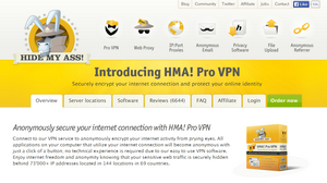 HideMyAss VPN Homepage